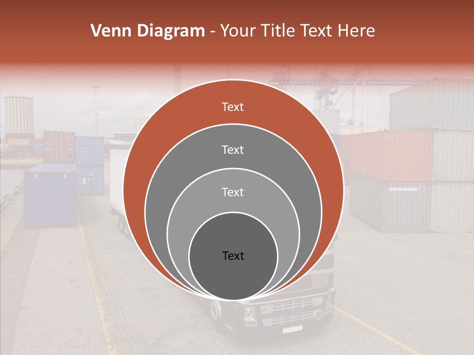 Driving Delivery Truck Vehicle PowerPoint Template