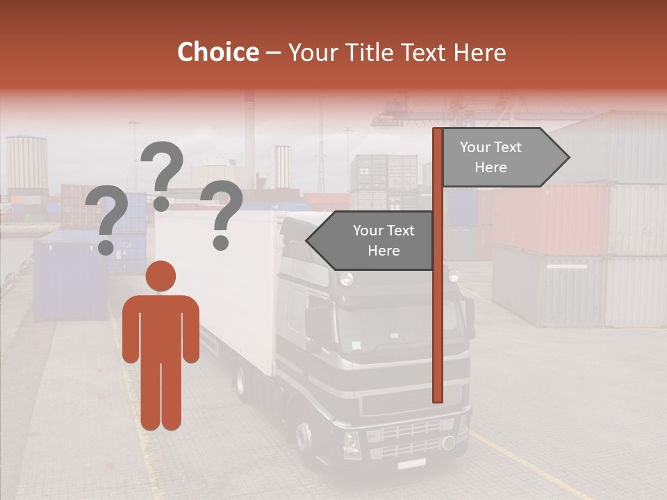 Driving Delivery Truck Vehicle PowerPoint Template