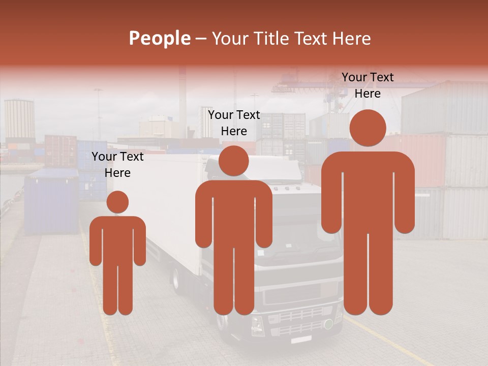 Driving Delivery Truck Vehicle PowerPoint Template