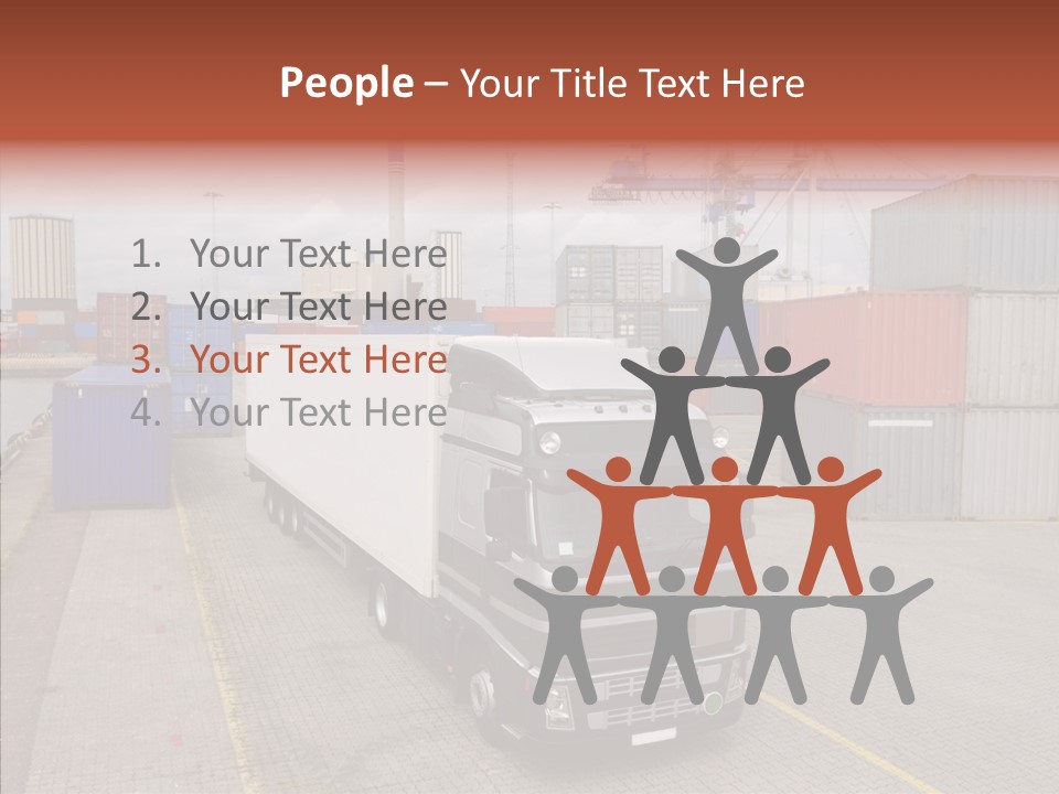 Driving Delivery Truck Vehicle PowerPoint Template