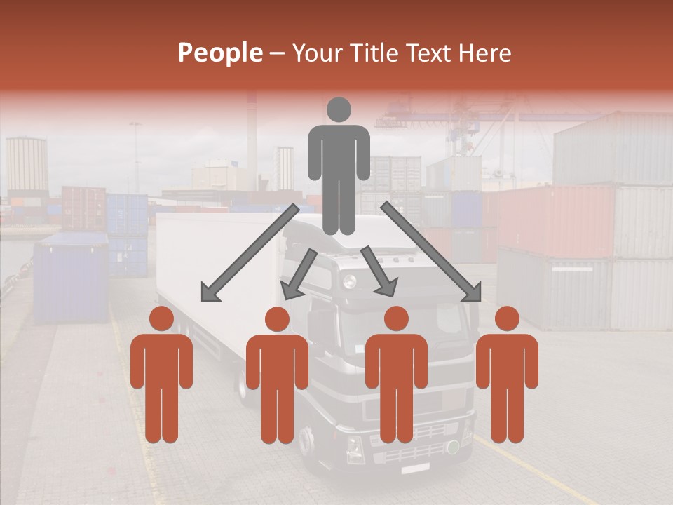 Driving Delivery Truck Vehicle PowerPoint Template