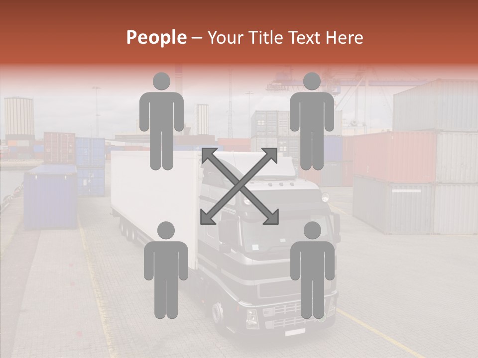 Driving Delivery Truck Vehicle PowerPoint Template