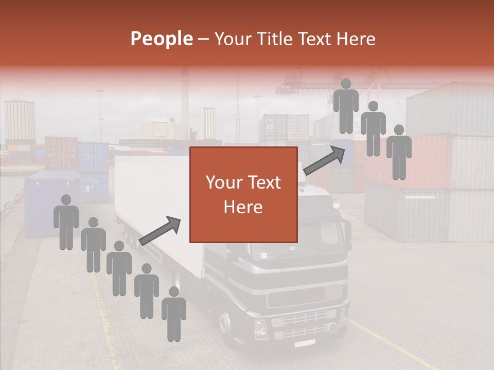 Driving Delivery Truck Vehicle PowerPoint Template
