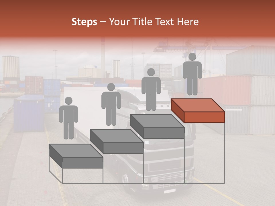 Driving Delivery Truck Vehicle PowerPoint Template