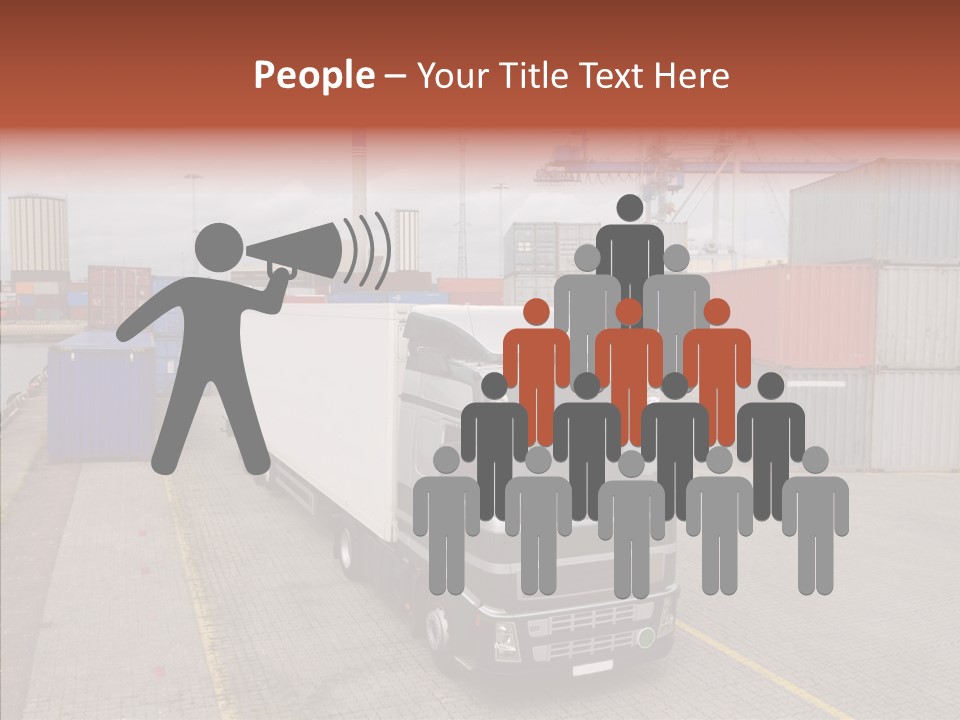 Driving Delivery Truck Vehicle PowerPoint Template