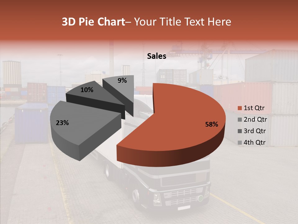 Driving Delivery Truck Vehicle PowerPoint Template