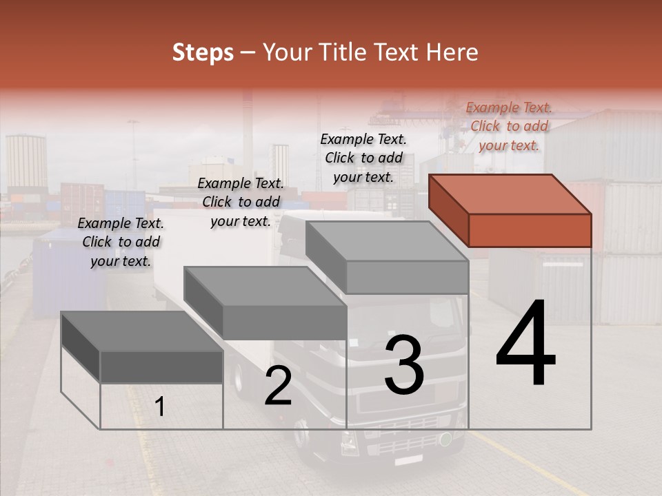 Driving Delivery Truck Vehicle PowerPoint Template