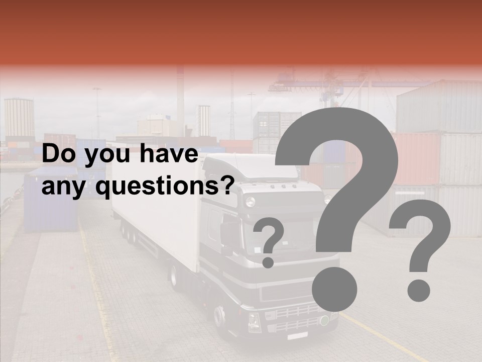 Driving Delivery Truck Vehicle PowerPoint Template