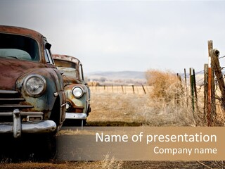 Lost Two Rusty PowerPoint Template
