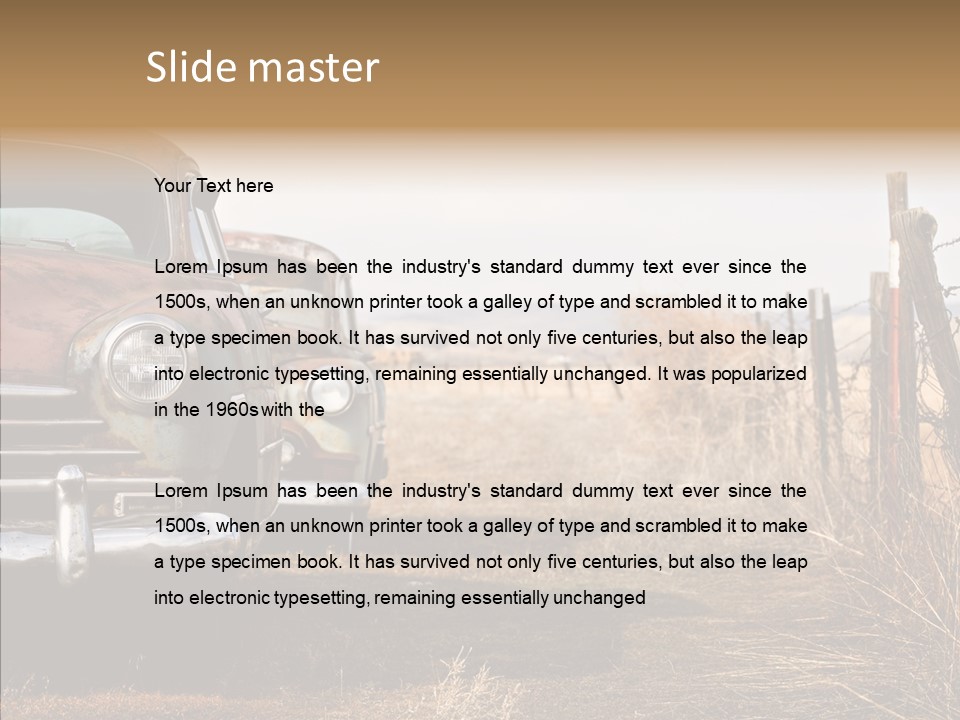 Lost Two Rusty PowerPoint Template