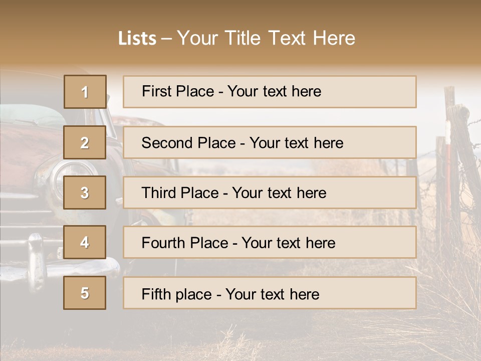 Lost Two Rusty PowerPoint Template