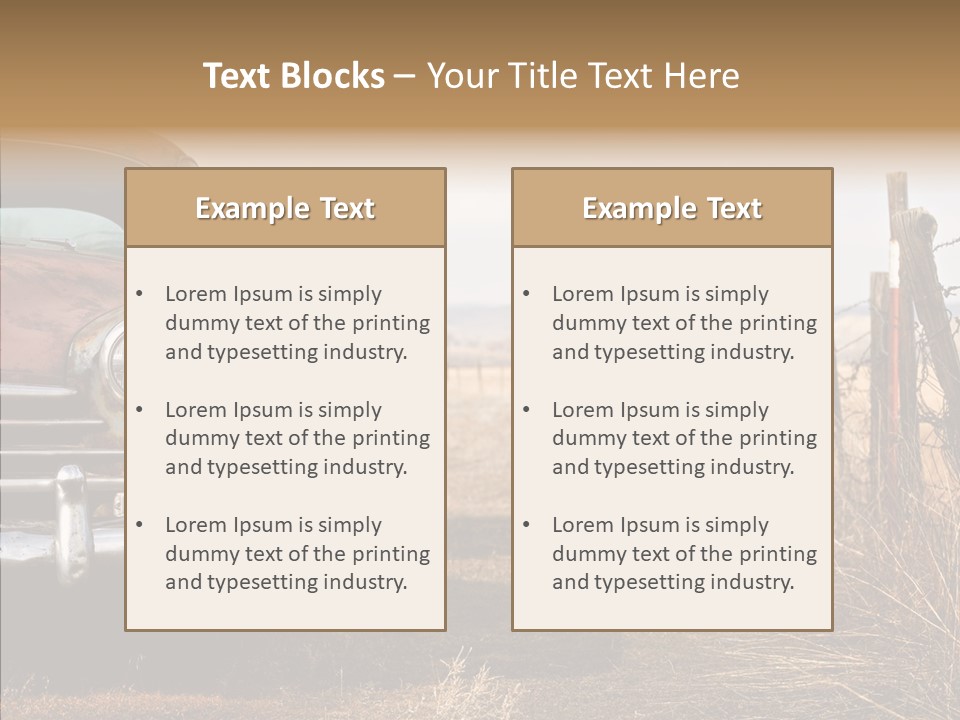 Lost Two Rusty PowerPoint Template