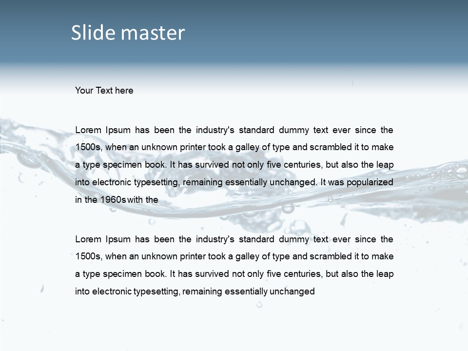 Tub Sink Thirst PowerPoint Template