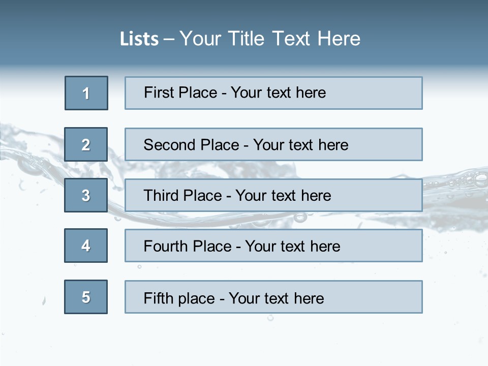 Tub Sink Thirst PowerPoint Template