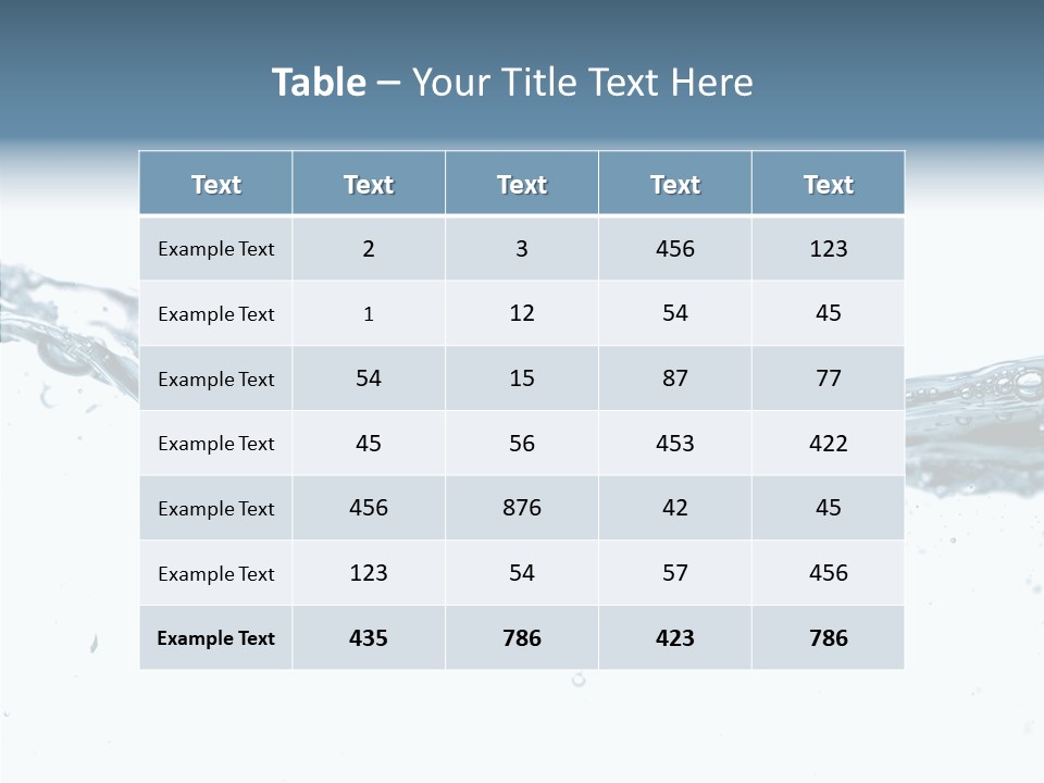 Tub Sink Thirst PowerPoint Template