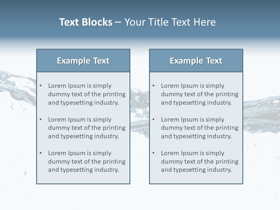Tub Sink Thirst PowerPoint Template