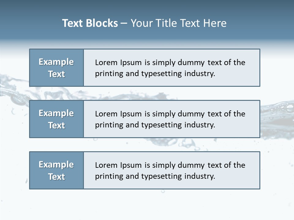 Tub Sink Thirst PowerPoint Template