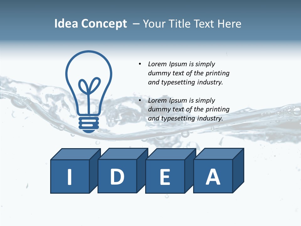 Tub Sink Thirst PowerPoint Template