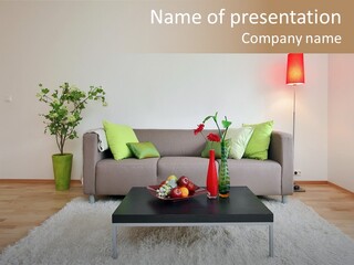 Lifestyle Sitting Room PowerPoint Template