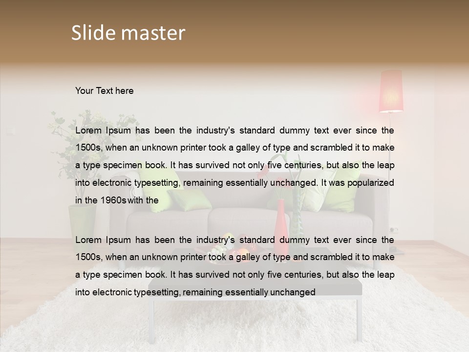 Lifestyle Sitting Room PowerPoint Template