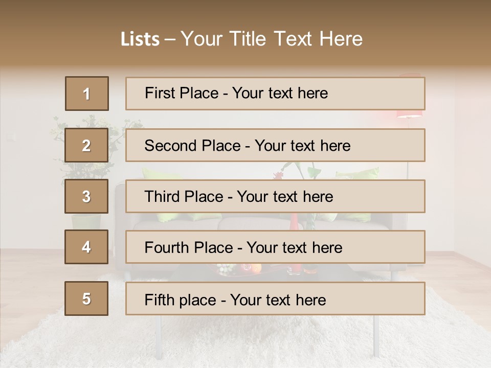 Lifestyle Sitting Room PowerPoint Template