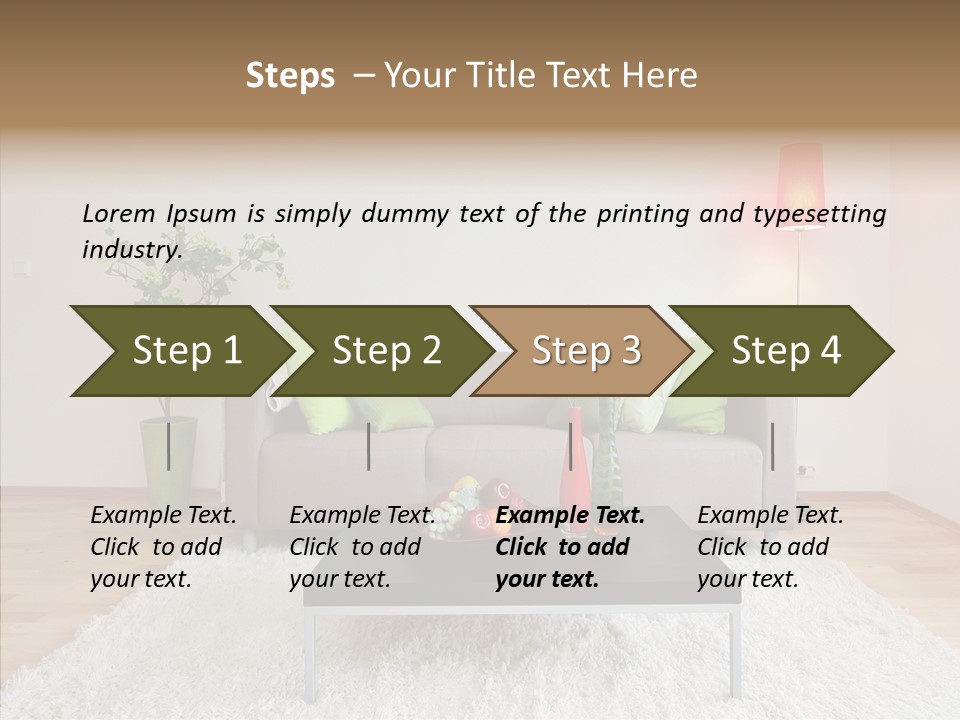 Lifestyle Sitting Room PowerPoint Template