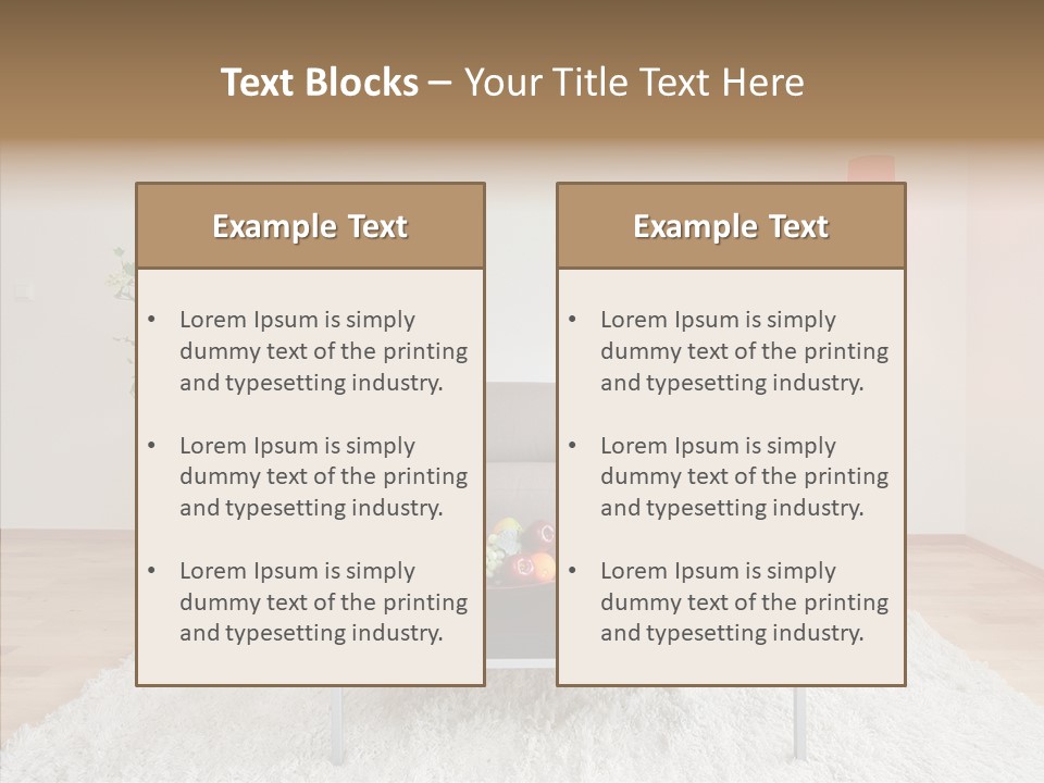 Lifestyle Sitting Room PowerPoint Template