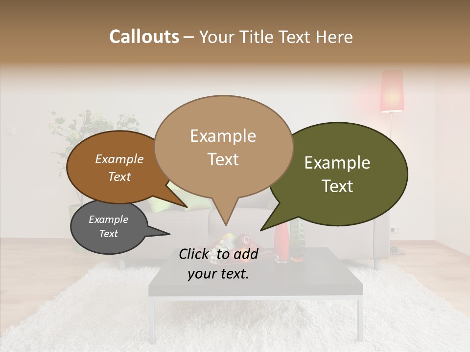 Lifestyle Sitting Room PowerPoint Template