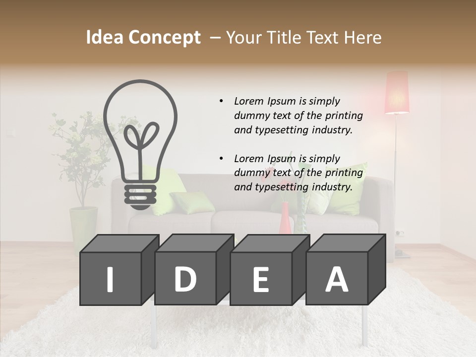 Lifestyle Sitting Room PowerPoint Template