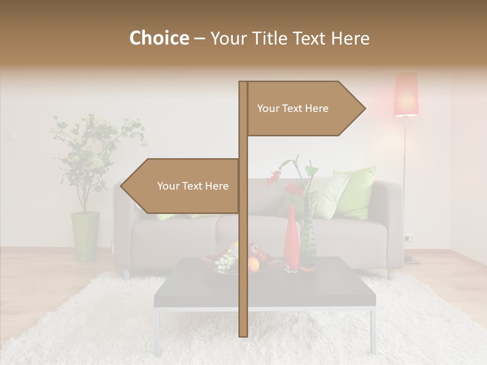 Lifestyle Sitting Room PowerPoint Template