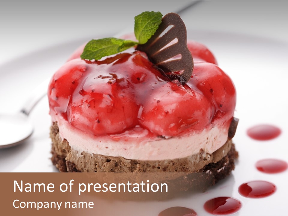 Temptation Fruit Chocolate PowerPoint Template