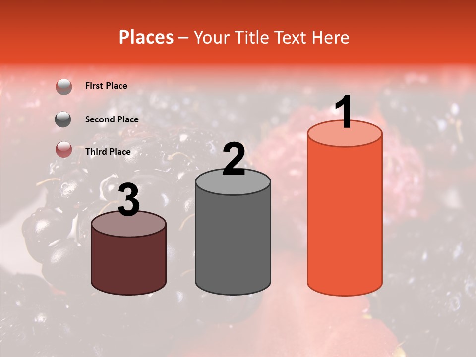 Textures Raspberry Food PowerPoint Template