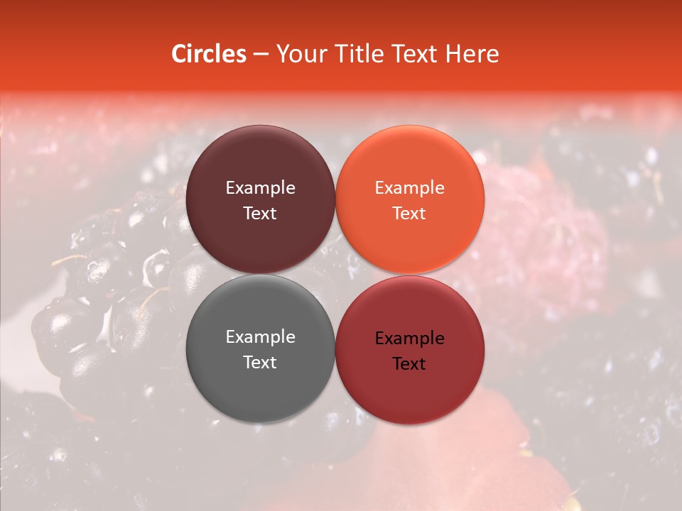 Textures Raspberry Food PowerPoint Template