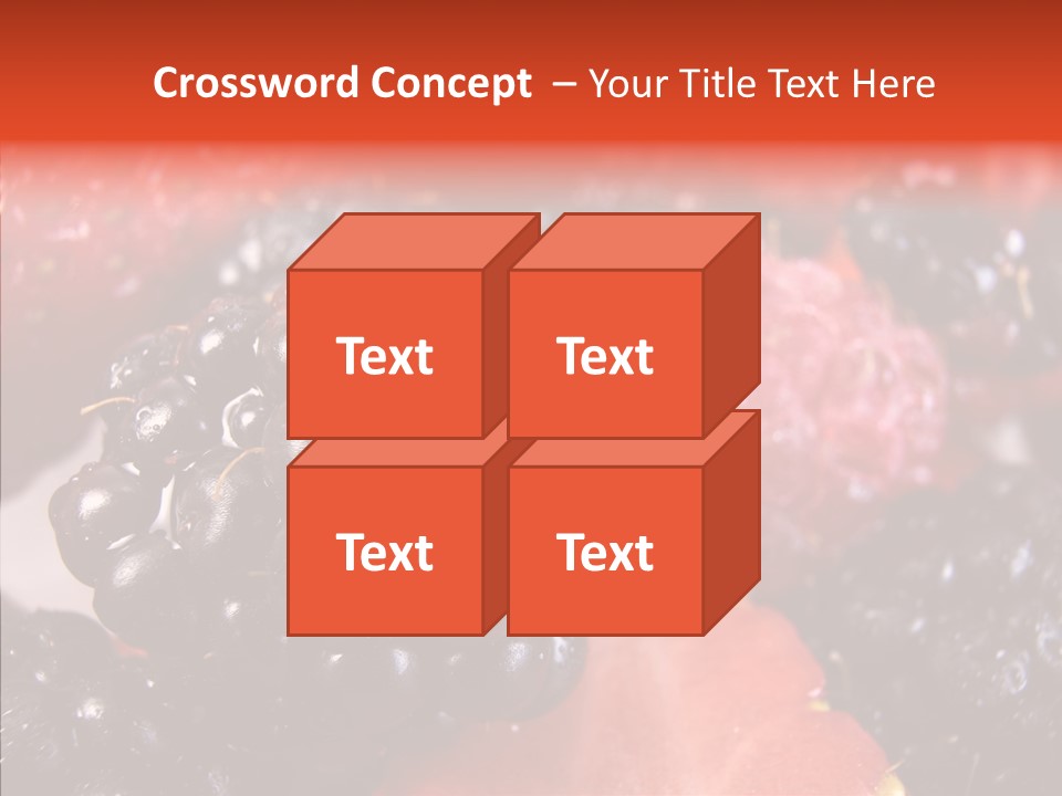 Textures Raspberry Food PowerPoint Template
