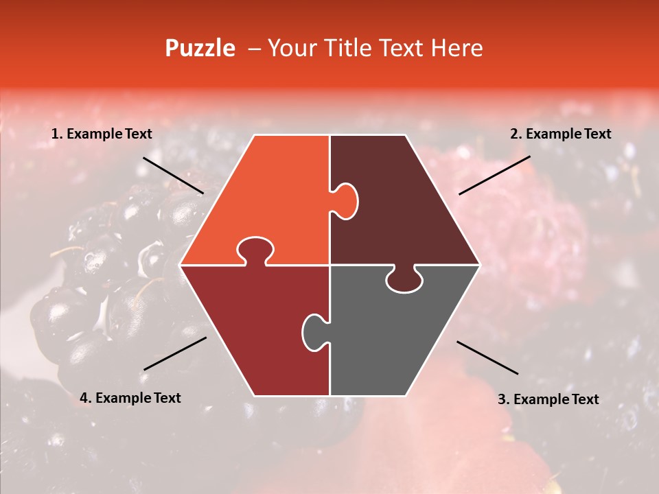 Textures Raspberry Food PowerPoint Template