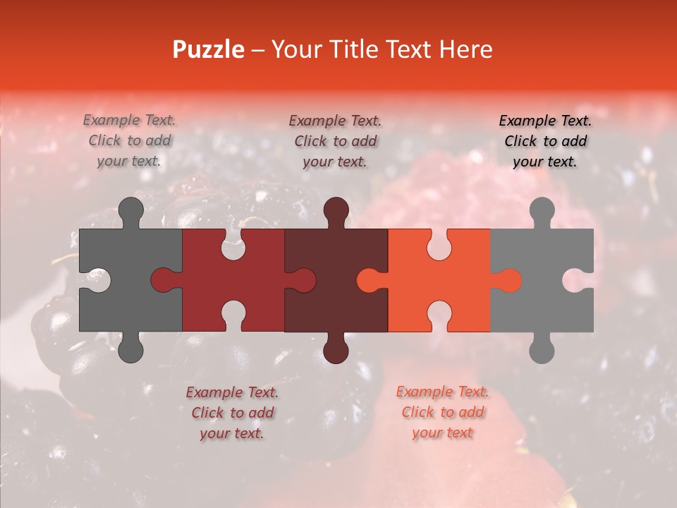 Textures Raspberry Food PowerPoint Template