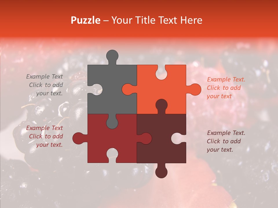 Textures Raspberry Food PowerPoint Template