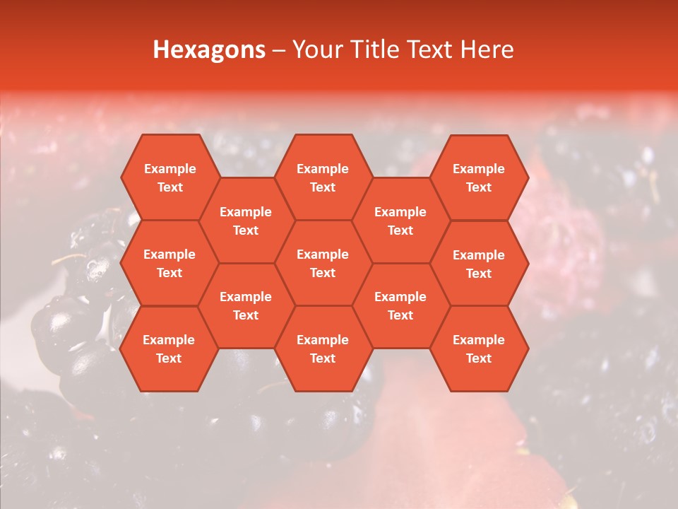 Textures Raspberry Food PowerPoint Template