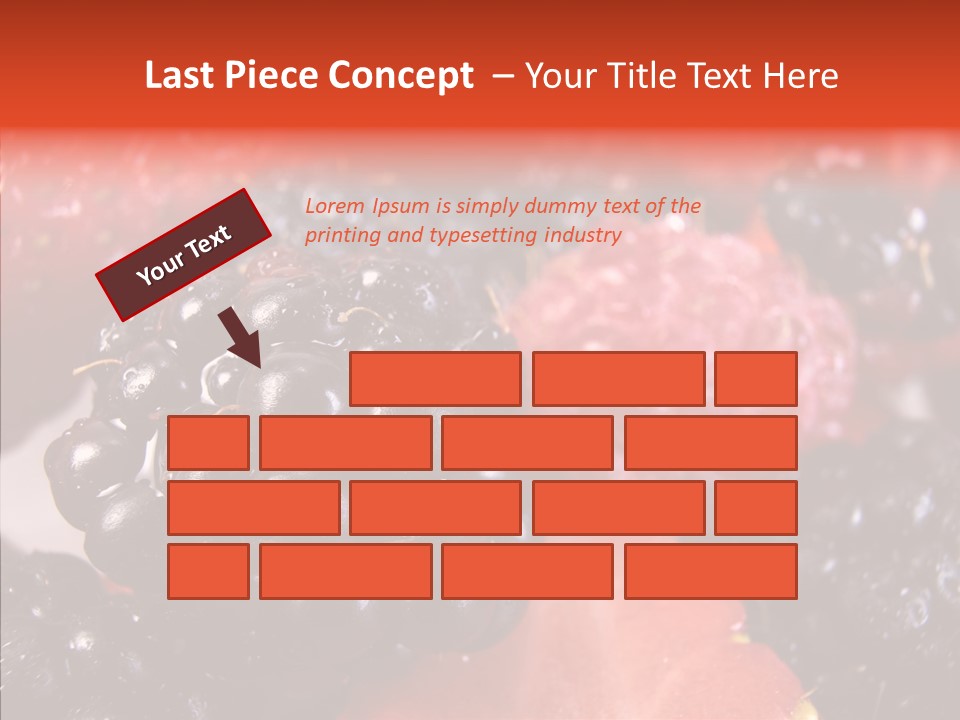 Textures Raspberry Food PowerPoint Template