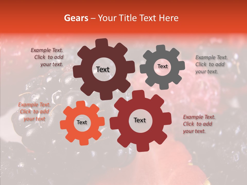 Textures Raspberry Food PowerPoint Template