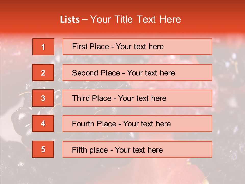 Textures Raspberry Food PowerPoint Template