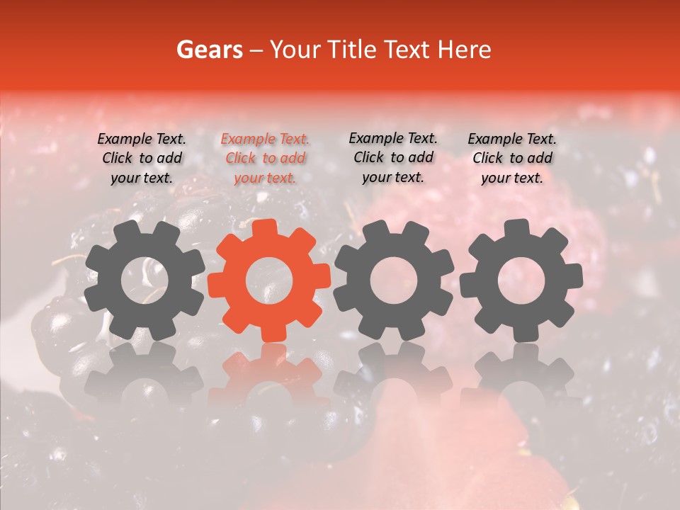 Textures Raspberry Food PowerPoint Template