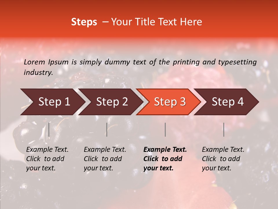 Textures Raspberry Food PowerPoint Template