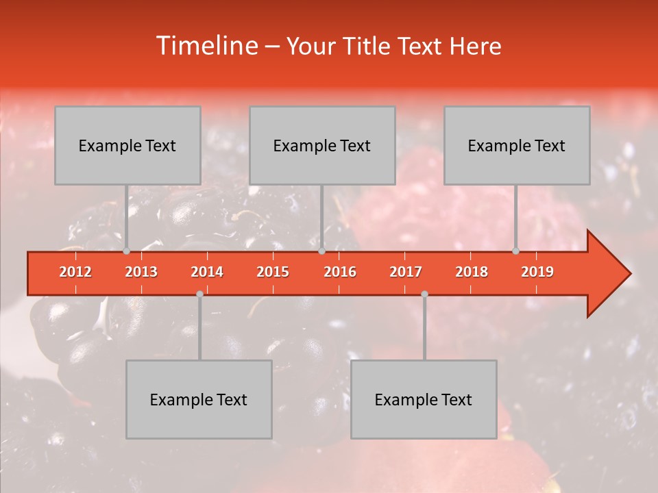 Textures Raspberry Food PowerPoint Template