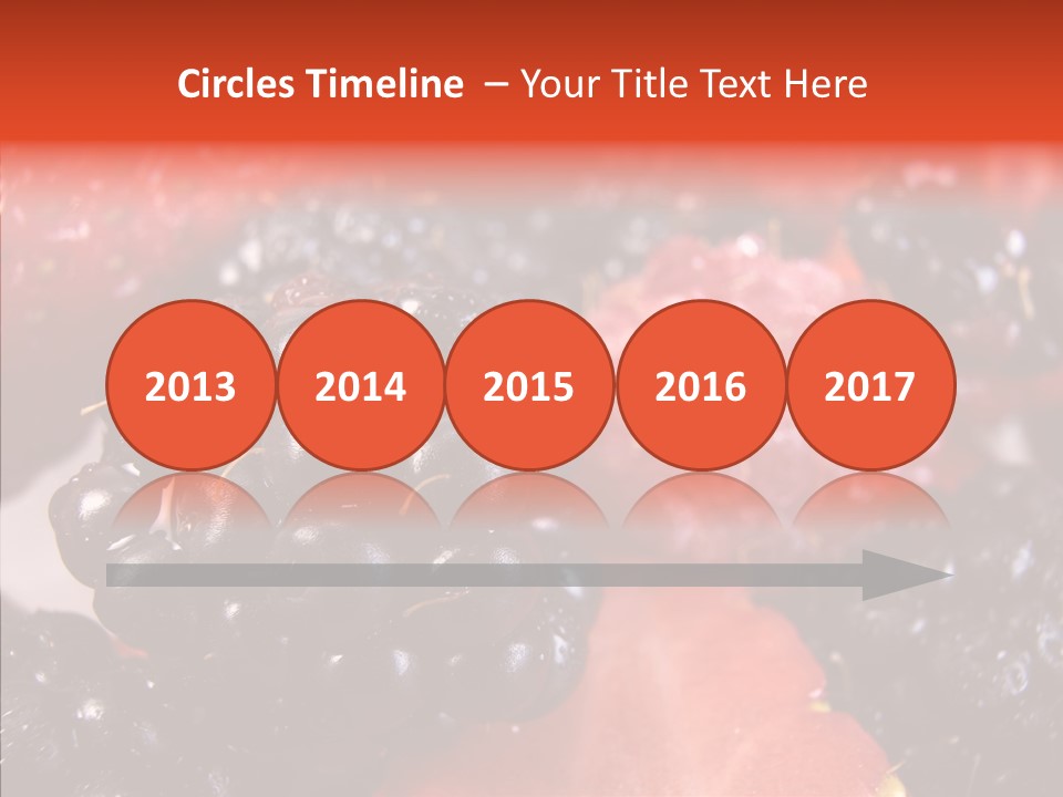 Textures Raspberry Food PowerPoint Template