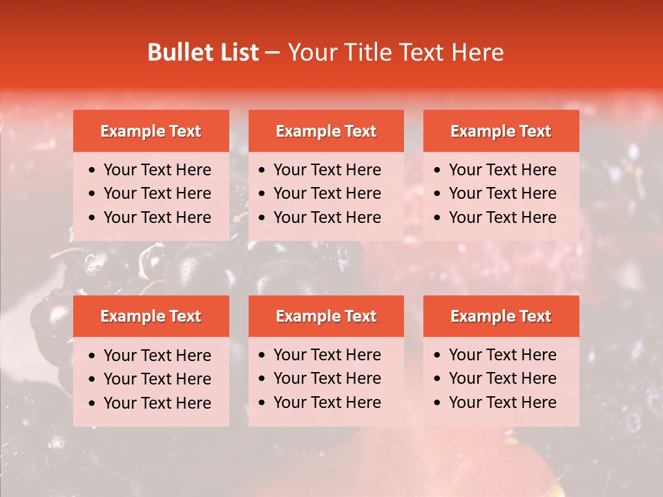 Textures Raspberry Food PowerPoint Template