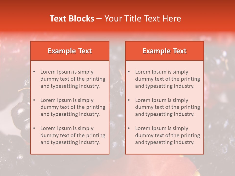 Textures Raspberry Food PowerPoint Template