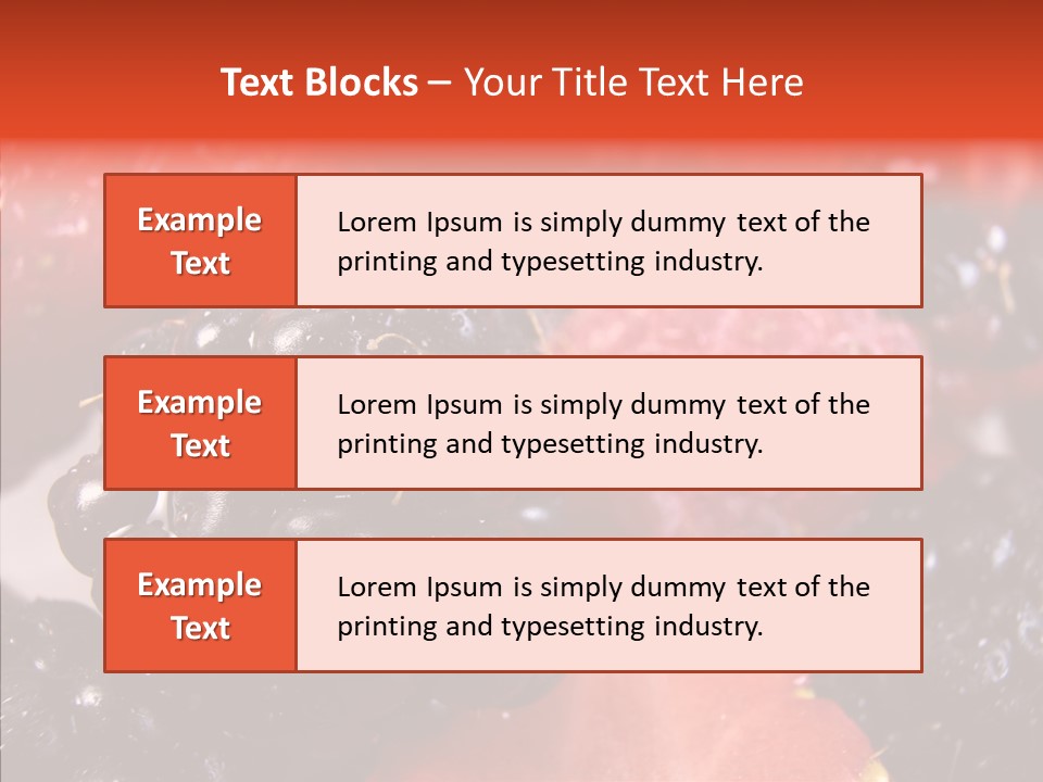 Textures Raspberry Food PowerPoint Template
