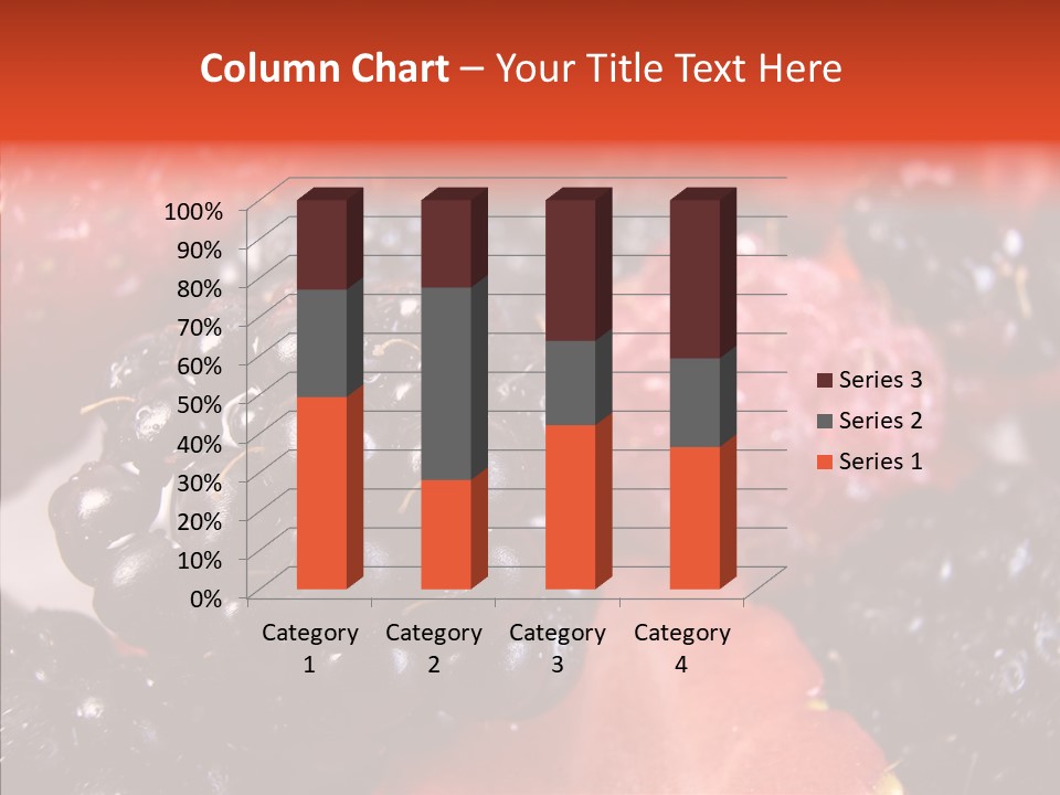 Textures Raspberry Food PowerPoint Template