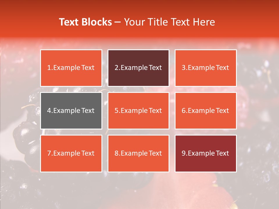 Textures Raspberry Food PowerPoint Template